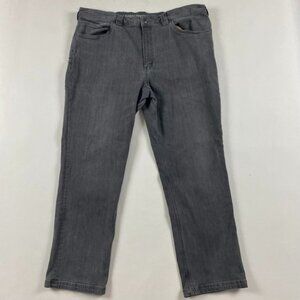 Duluth Trading Co. Double Flex Ballroom Relaxed Jeans Mens 42 x 32 Gray Stretch